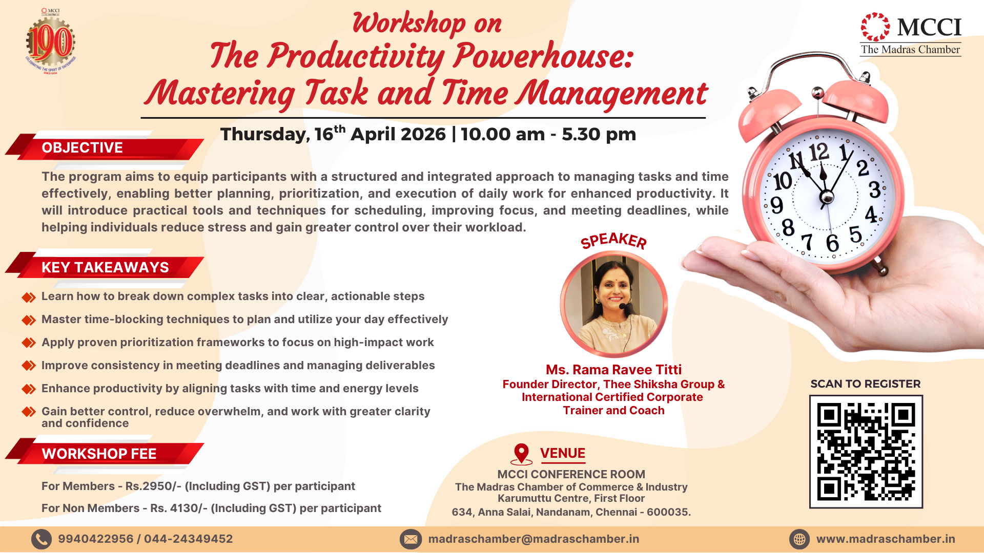 Workshop on The Productivity Powerhouse: Mastering Task and Time Management