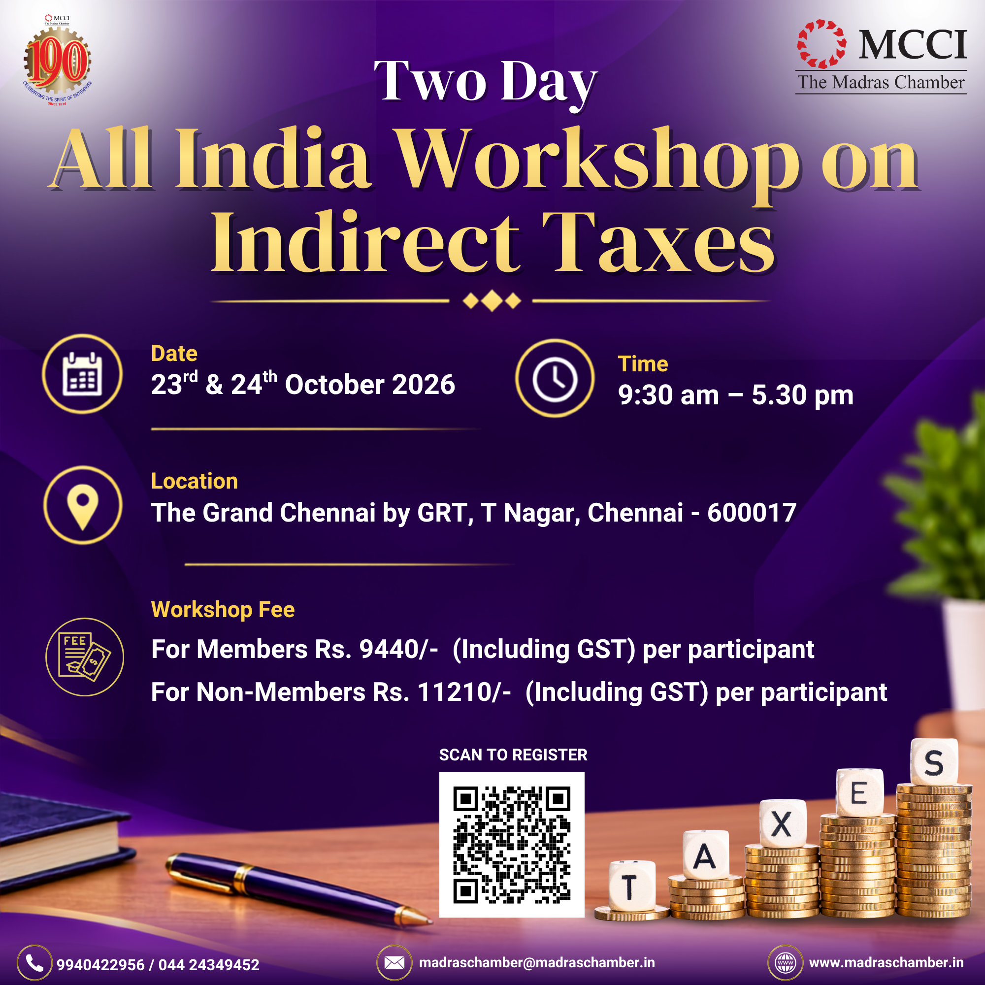 Two-Day All India Workshop on Indirect Taxes